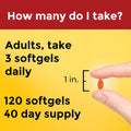 Nature Made CoQ10 300mg per 3 Softgels, CoQ10 Supplement for Heart Health and Antioxidant Support, 120 Softgels