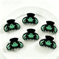 Halloween Ghost Hair Clips Luminous Ghost Hair Claw Clip Dark Style Bat Wing Hair Clip Glossy Acrylic Small Jaw Hair Clips Non Slip Strong Hold Hair Catch Barrette Hair Accessories for Women 1PC