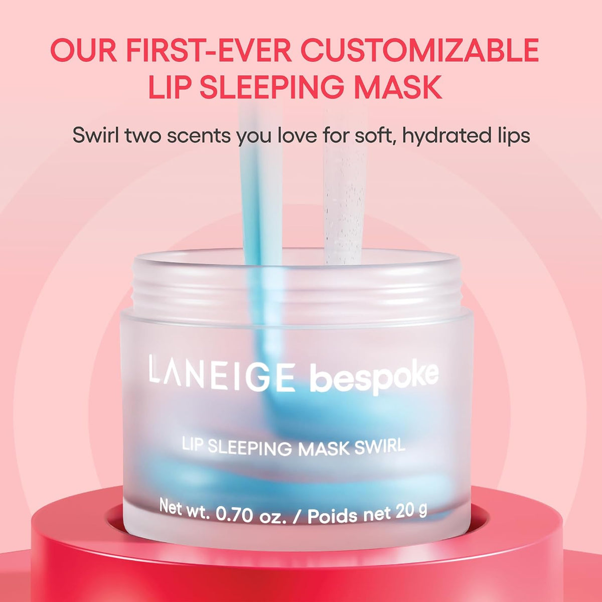 LANEIGE Lip Sleeping Mask: Korean Overnight Treatment For Dry Lips | Hydrating & Nourishing Overnight Lip Treatment Mask with Vitamin C, Shea & Murumuru Seed Butter | Now Build Your Own Bespoke Swirl