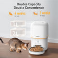 Automatic Cat Feeder, 3L Cat Food Dispenser with Anti-Jam Design, Over 180-day Battery Life, 1-6 Meals Per Day with Stainless Steel Cat Bowl, Keep Dry Food Fresh, Timed Pet Feeder Also for Small Dog
