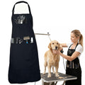 Gliitatu Dog Grooming Apron Smock Waterproof Apron for Dog Groomer Hair Resistant Barber Apron for Salon (1 Pack)