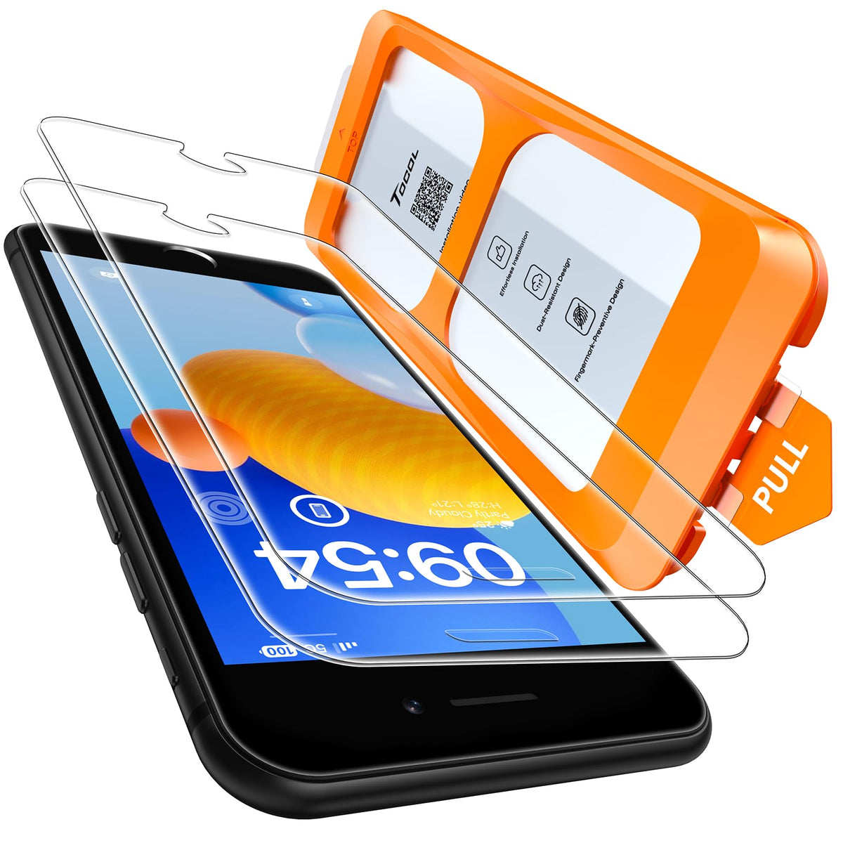 TOCOL for iPhone 15 Pro Screen Protector, Easy Installation