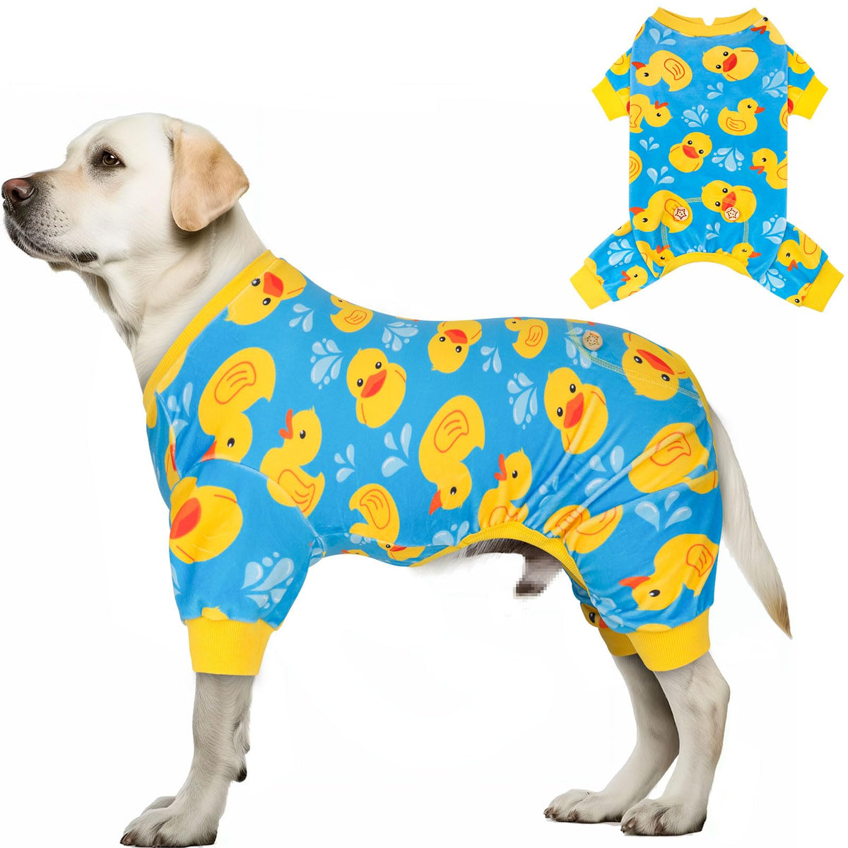 KYEESE Dog Christmas Pajamas for Small Dog Velvet Onesie with Red Snowflake