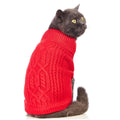 Cat Sweater Stretchy,19 Colors,6 Sizes,Snug Winter (Maple Leaf Red, Medium, Vest)