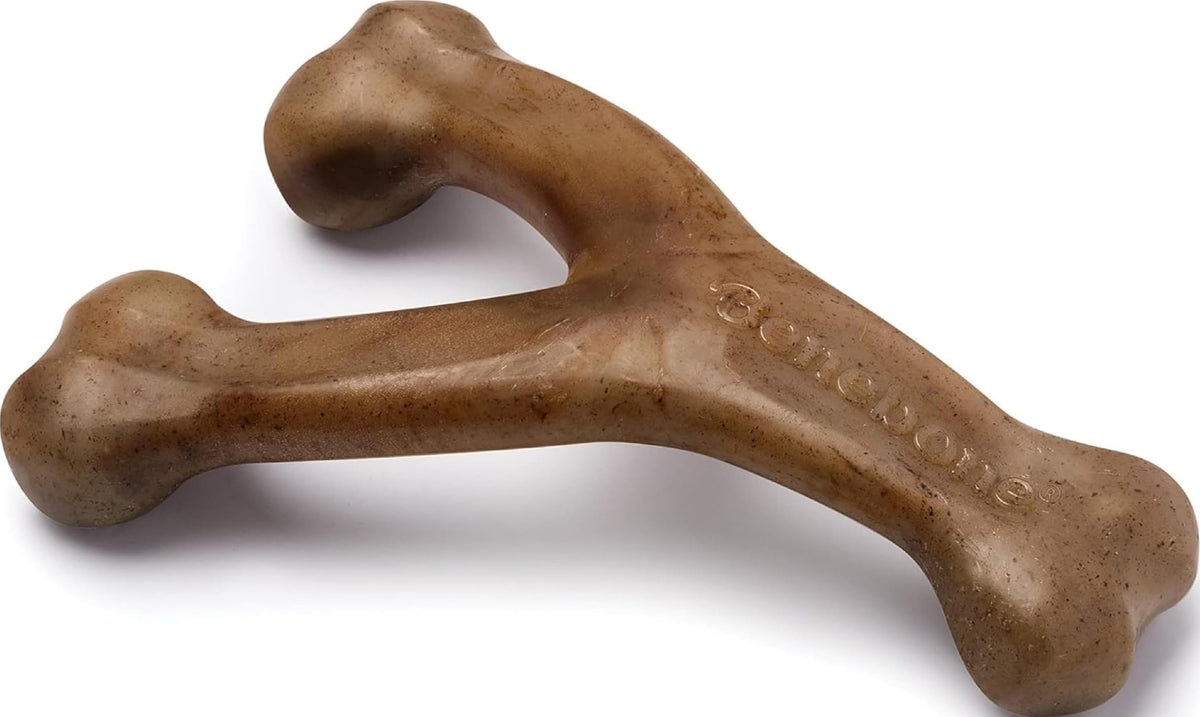 Benebone Wishbone Chew Toy for Aggressive Chewers, Pumpkin Spice, Small