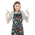 Dog Grooming Waterproof Apron with 2 Pockets, Cute Animals Puppy Dog Pets Apron