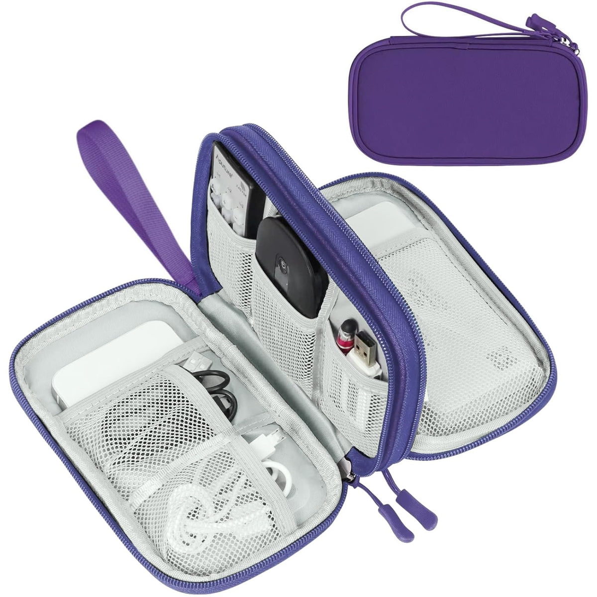 FYY Electronic Organizer, Travel Tech Pouch Bag, Cable Organizer Black