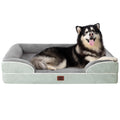 EHEYCIGA Orthopedic Dog Beds Large Sized Dog, Waterproof Memory Foam Pet Bed with Sides, Non-Slip Bottom Large Pet Bed with Washable Removable Cover, Grey