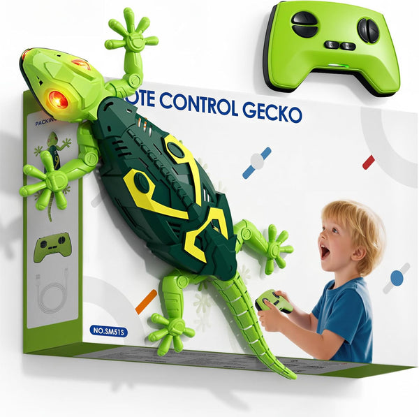 HYES Wall Crawler Gecko, Rechargeable Remote Control Robot Toys