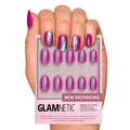 Glamnetic Press On Nails - Short Round, Glossy Fake Nails 30 Pc Full Kit | Neutral press on nails, 12 sizes. Everyday glue-on set. Waterproof, chip-resistant, up to 2 weeks wear