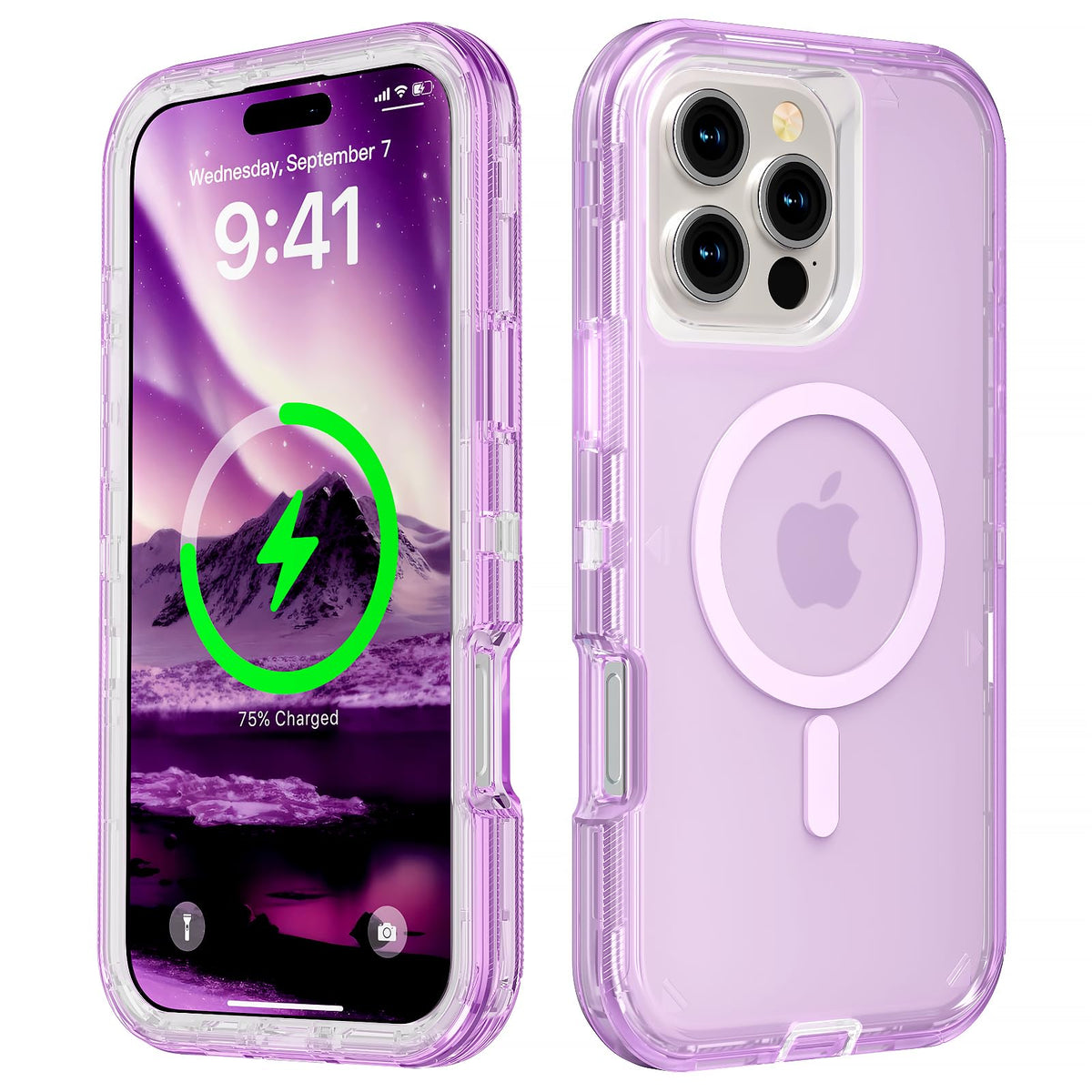 Follaroma Magnetic for iPhone 16 Plus Case, Heavy Duty Phone Cases, Clear