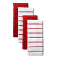 KitchenAid Albany Kitchen Towel 4-Pack Set, Honey Orange/White, 16"x26"