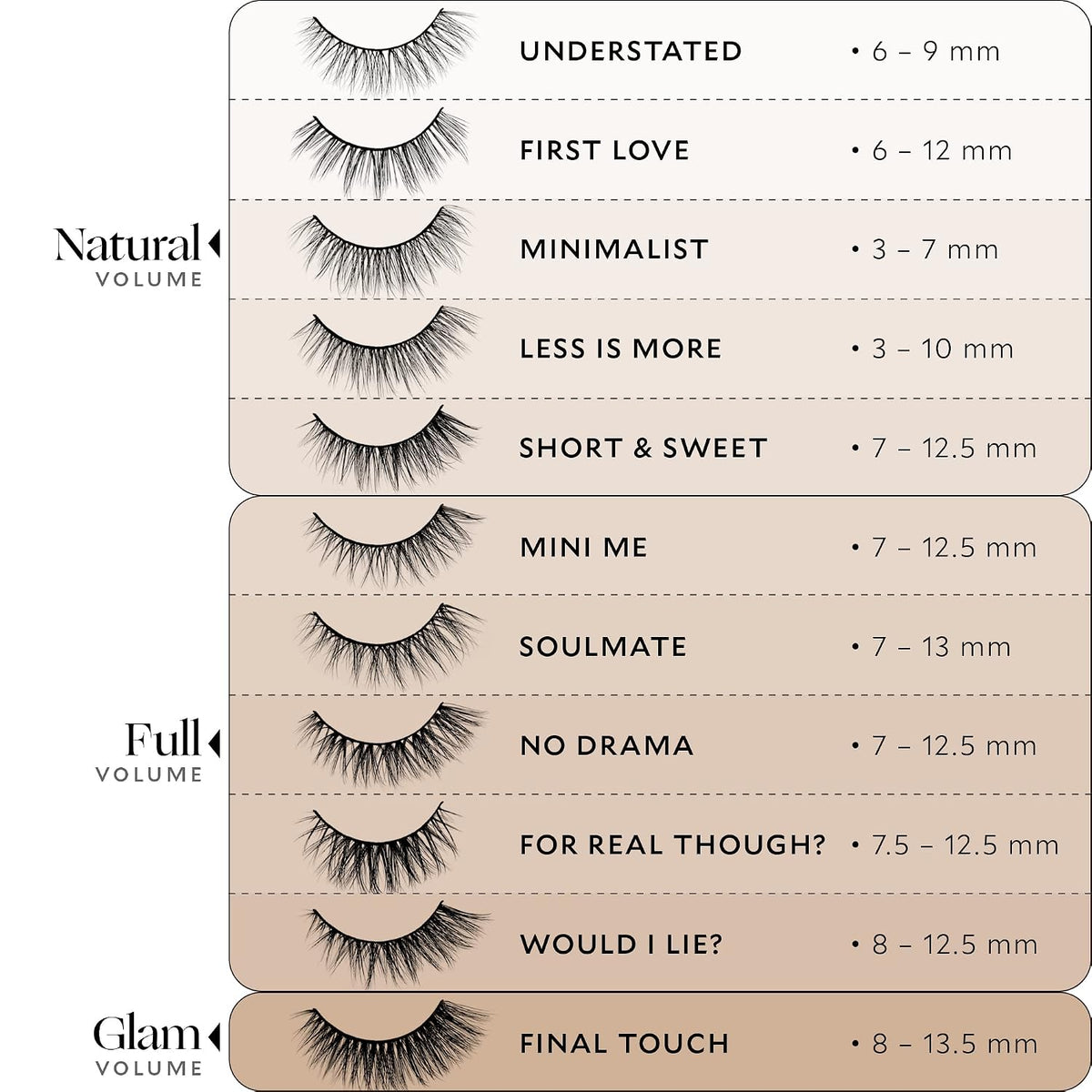 Velour Effortless Lashes, Natural Looking False Eyelashes, Fluffy & Lightweight No Trim Eyelashes, Reusable Fake Lashes For All Eye Shapes, Vegan & Cruelty-Free, Lash Glue not Included (Final Touch)