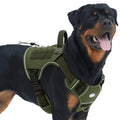 Auroth Tactical Dog Harness for Large Dogs No Pull Adjustable Pet Harness Reflective K9 Working Training Easy Control Pet Vest Military Service Dog Harnesses Army Yellow L