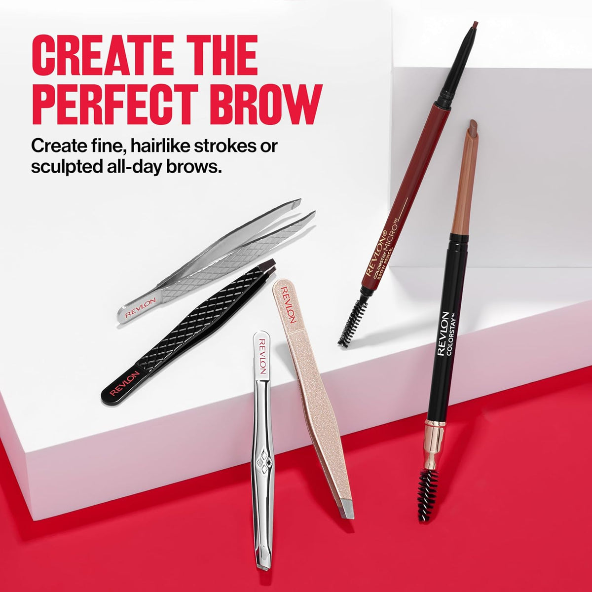 Revlon Expert Slant Tweezer, High Precision For an Easy Hair Removal, Made With Stainless Steel, 1 Count
