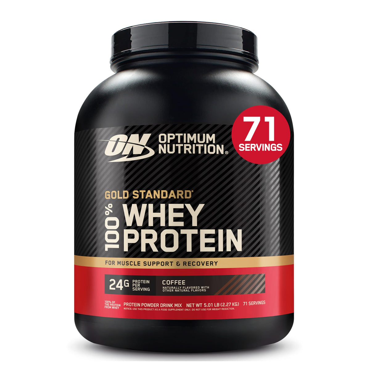 Optimum Nutrition Gold Standard 100% Whey Protein Powder, Cookies & Cream, 2 Pound (Packaging May Vary)