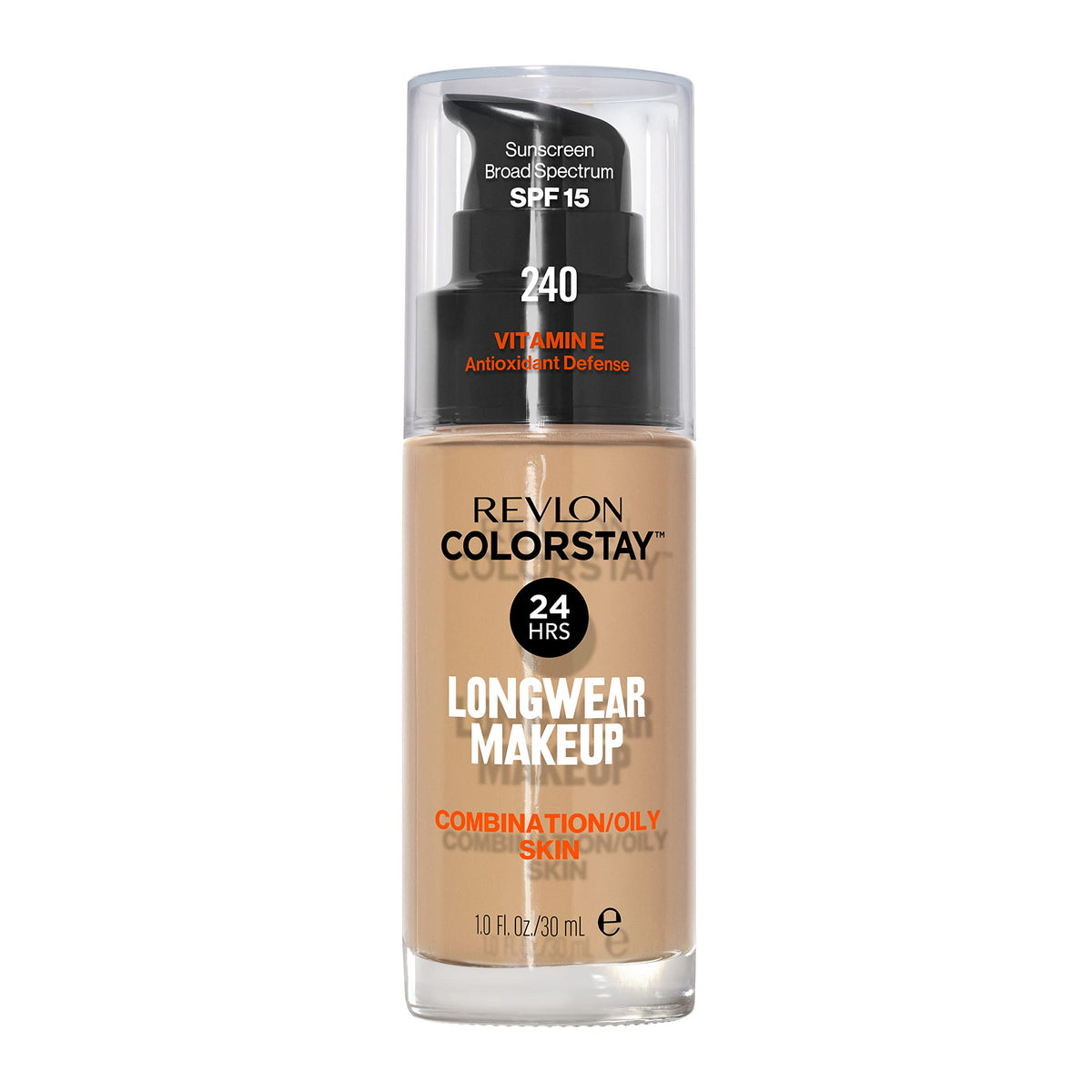 Revlon Liquid Foundation, ColorStay Face Makeup for Combination & Oily Skin, SPF 15, Medium-Full Coverage with Matte Finish, 360 Golden Caramel, 1 Fl Oz