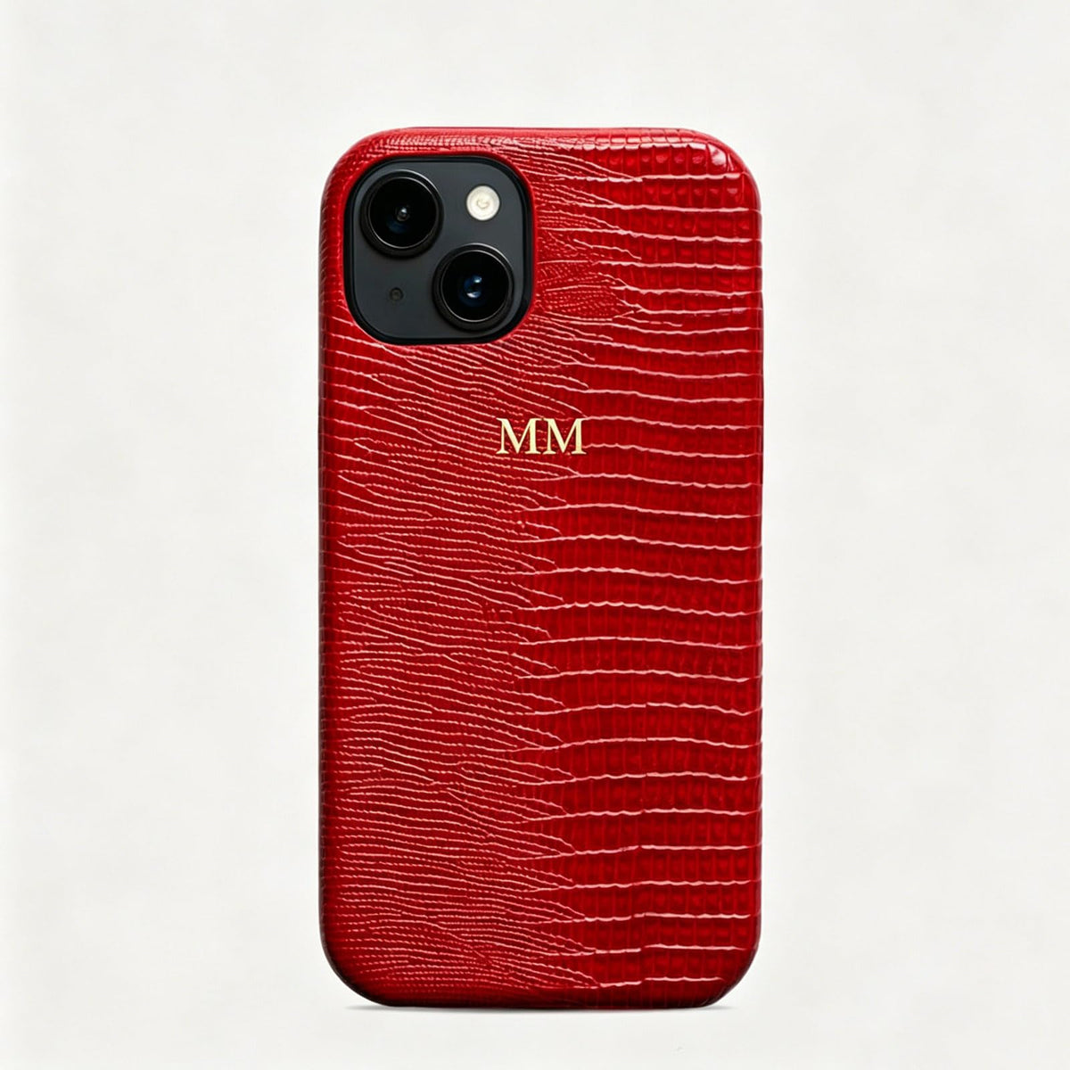 Personalise Gold Silver Initial Letters Leather Case for iPhone 14 15 16 17 Pro max 13 17 Pro Xs Max 12 11 XR 14 15 16 Plus 17air Luxury Lizard Skin Texture PU Cover (Burgundy)