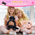 Cat Shaped Purse for Women Crossbody Bag Plush Black Funny Furry Fuzzy Shoulder Bag Cute Animal Purse(Black Cat)