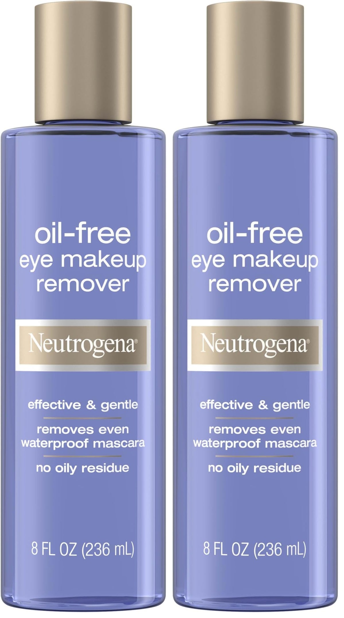 Neutrogena Gentle Oil-Free Eye Makeup Remover & Cleanser for Sensitive Eyes, Dissolves Waterproof Mascara, Non-Greasy Liquid Makeup Remover, Dermatologist & Ophthalmologist Tested, 8 fl. oz