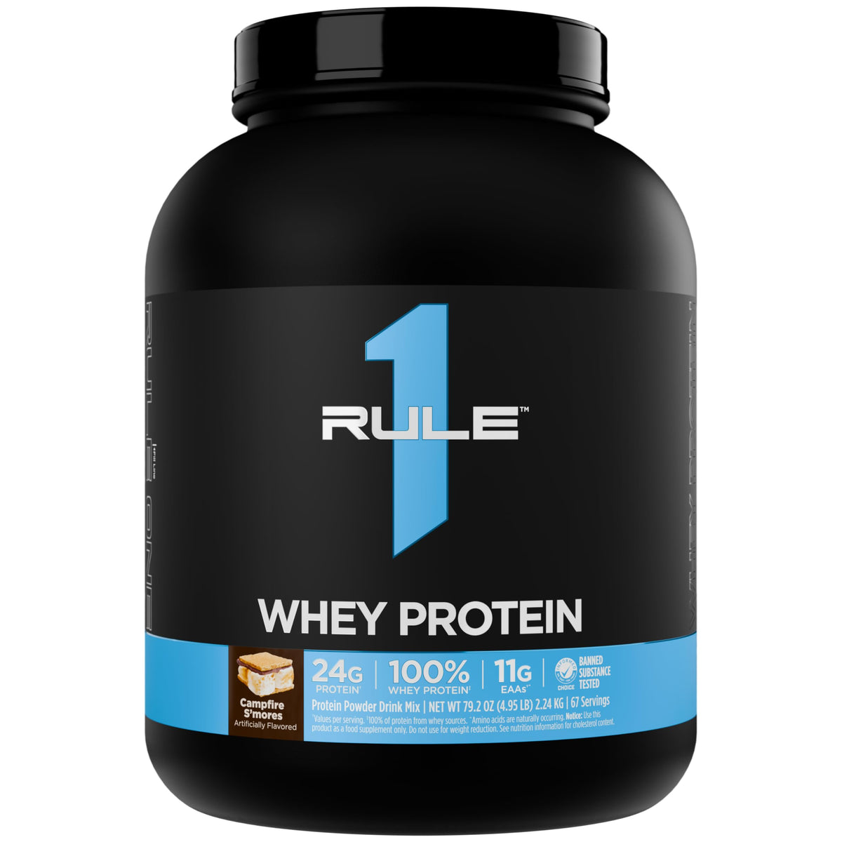 Rule 1 Proteins Whey Protein Powder, Vanilla Ice Cream, 68 Servings | 24g Fast-Acting Protein from All-Whey Sources with Naturally Occurring EAAs & BCAAs for Workout Recovery or Anytime Use