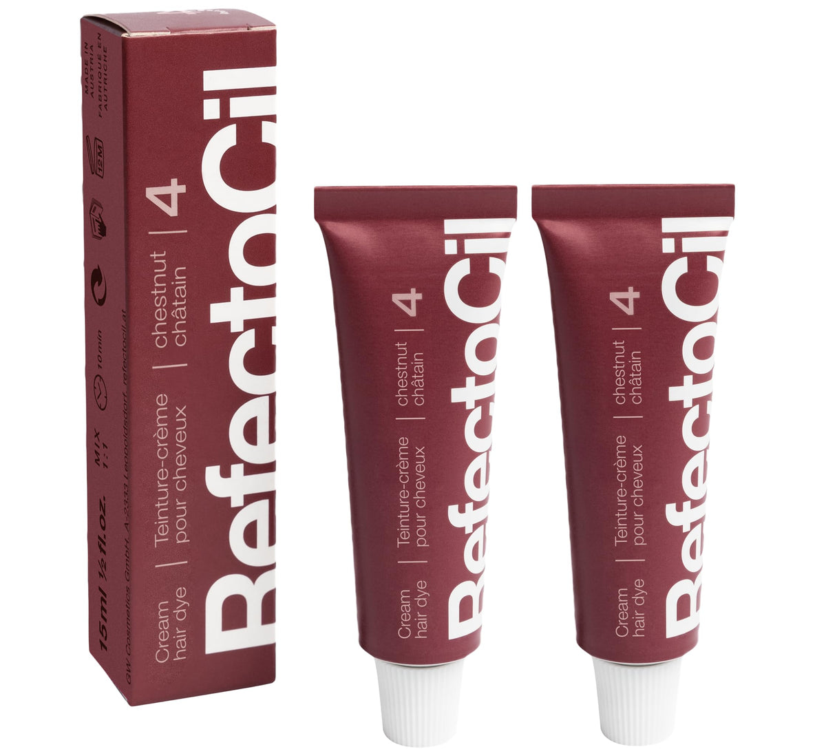 RefectoCil Cream Hair Dye 2-Pack – Professional Long-Lasting Hair Tint | Twin Pack for Regular Users and Salons – Use With 3% Developer (Sold Separately)