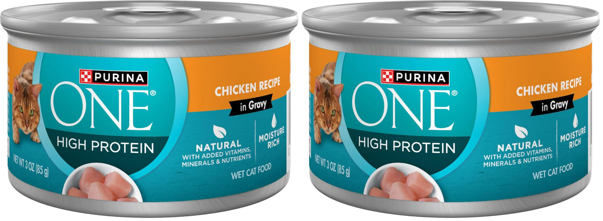 Purina ONE Natural, High Protein Cat Food Variety Pack, Turkey, Chicken and Tuna Recipes - (2 Packs of 12) 3 oz. Cans