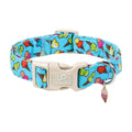 Fall Plaid Dog Collar with Maple Leaf Charm – Adjustable Autumn Checkered Dog Collar for Small Medium Large Dogs, Soft Cotton Puppy Collars with Quick Release Buckle and Metal D-Ring