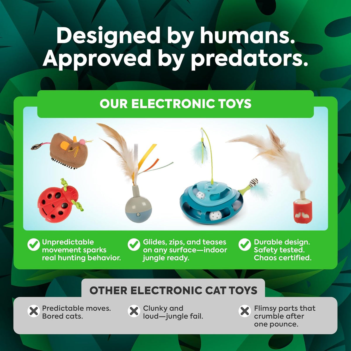 SmartyKat Hidden Hijinks Toy for Indoor Cats & Kittens, Electronic Interactive Motion Toy, Featuring Teaser Wand, Plus Replaceable Batteries Included