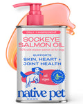 Native Pet Omega 3 Fish Oil for Dogs & Cats – Wild Alaskan Salmon Oil for Dogs Skin and Coat, Supports Joints, Heart & Shedding – Fast-Absorbing Omega 3 6 9 Liquid Supplement – 16oz