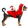 Santa Dog Costume, Dog Christmas Outfit, Riding Pet Costume, Size M