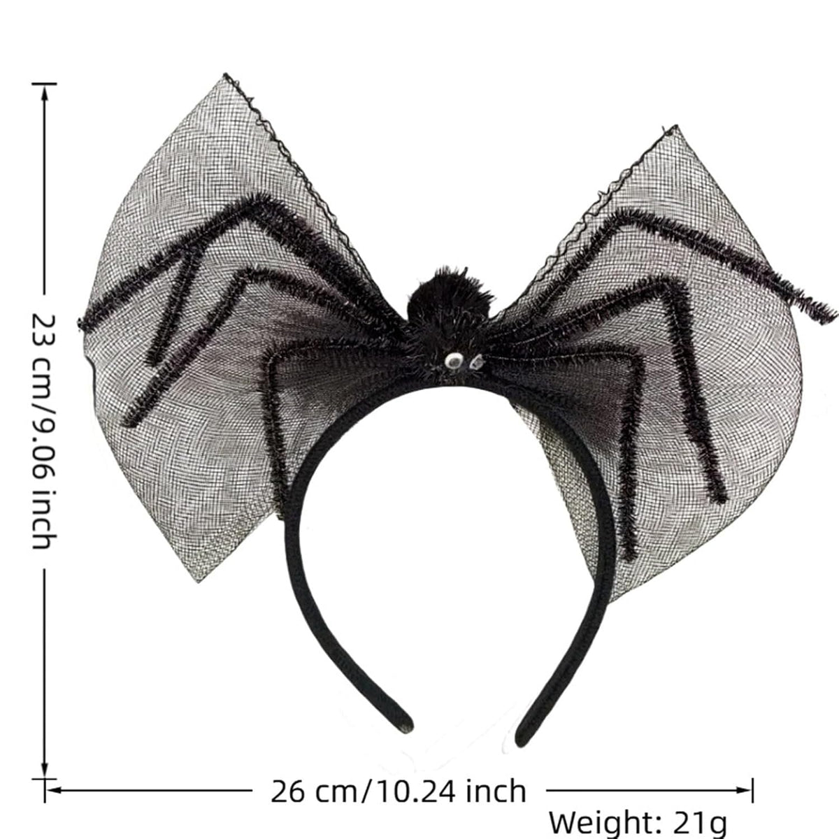 AROVFAM Halloween Hairband Black Spider Hair Accessories