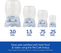 Petmate Pet Cafe Cat and Dog Water Dispenser - Water Bowl for Cats and Dogs, USA Made, 3 GAL, Pearl Tan