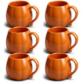 1 Pcs 14 oz Pumpkin Mug Ceramic Coffee Mug Fall Halloween Thanksgiving Autumn Pumpkin Shape Cup with Handle for Halloween Party Decoration