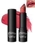 Glitter Frosted Lipstick, Matte Metallic Lip Gloss, Halloween Gothic Makeup