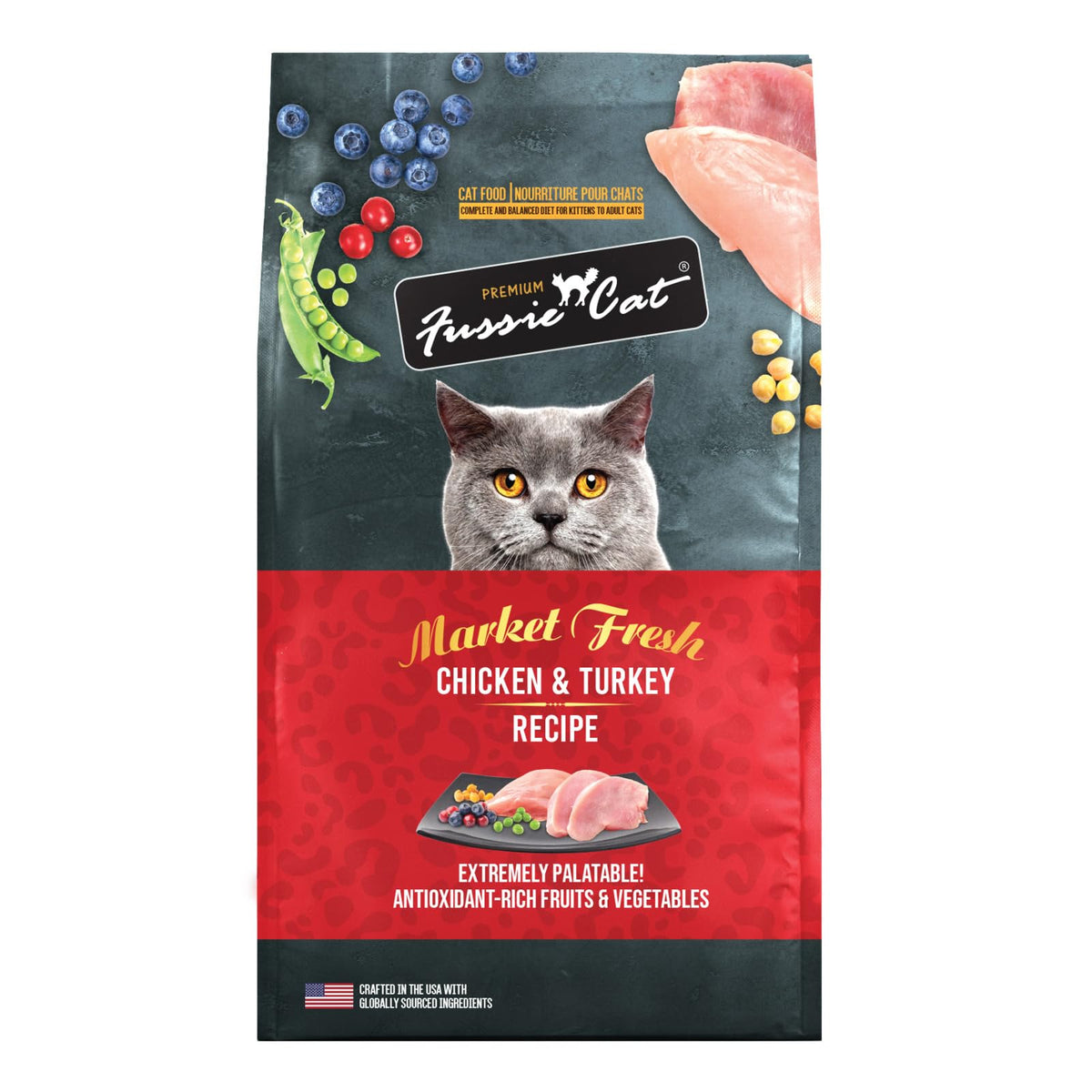 Fussie Cat Market Fresh Salmon Recipe, Dry Cat Food, 3.5lb Bag