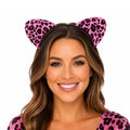 Cat Ears Headband for Women, Soft Plush Halloween Costume Accessory