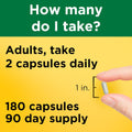 Nature Made Magnesium Glycinate 200 mg per Serving, 180 Capsules | High Absorption Magnesium Supplement for Muscle, Heart and Bone Support, Magnesium Bisglycinate Capsules, 90 Day Supply