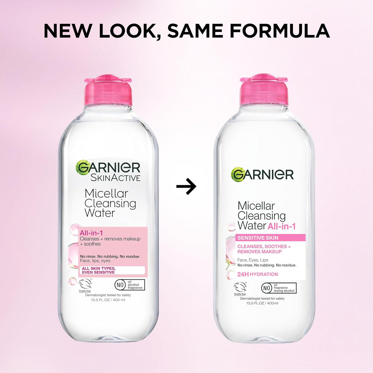 Garnier Micellar Water, Facial Cleanser & Makeup Remover, 3.4 Fl Oz