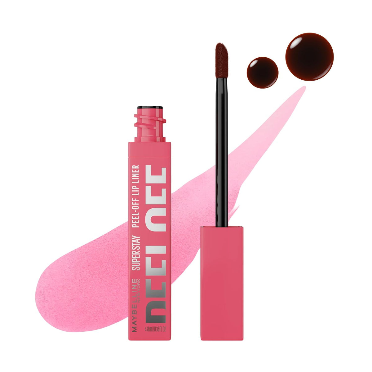 MAYBELLINE Super Stay Peel Off Lip Liner Lip Stain, Up to 24H Tattoo-Like Wear, Transfer-Proof Matte Finish, Hydrating Formula With Vitamin E, Dawn (Pink)