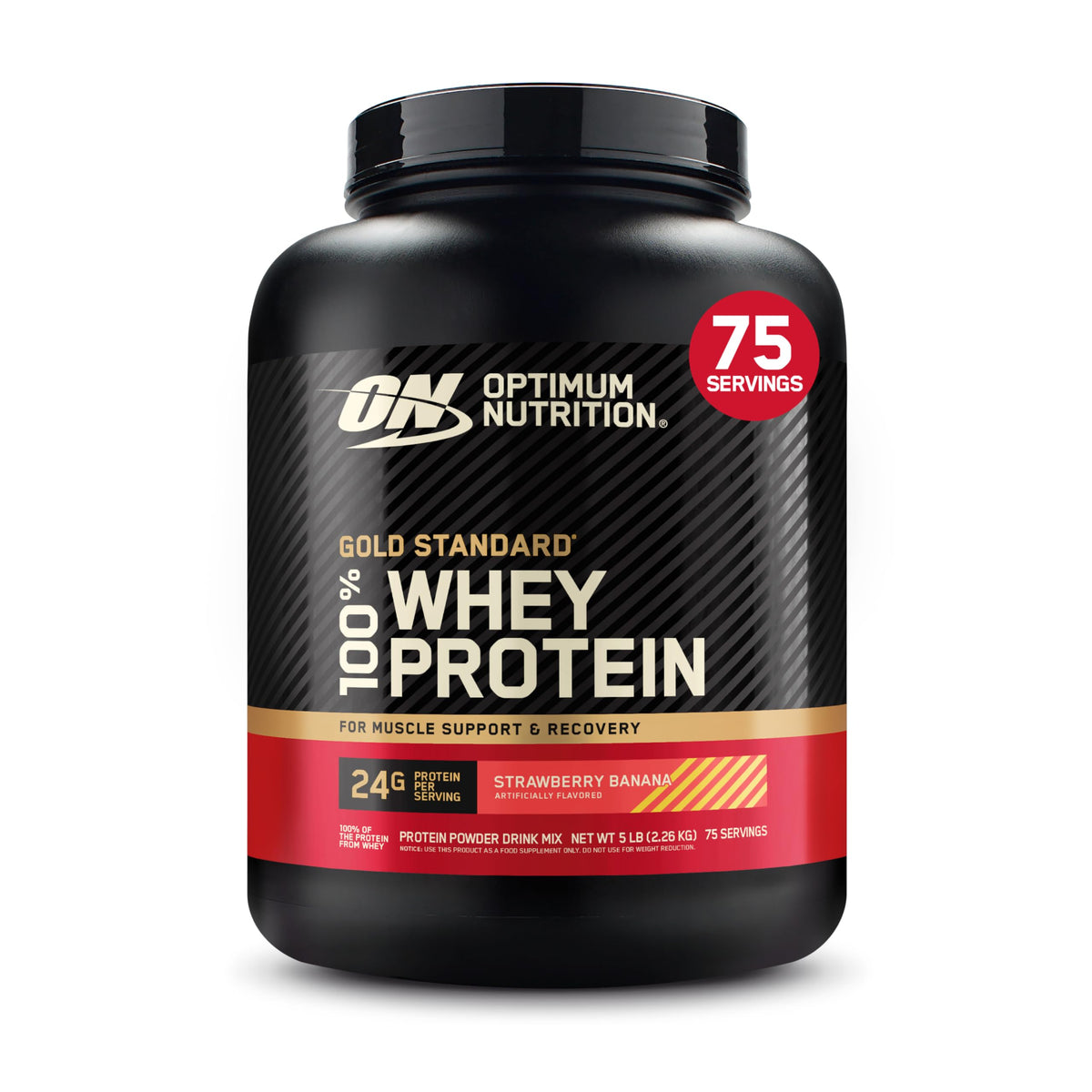 Optimum Nutrition Gold Standard 100% Whey Protein Powder, Extreme Milk Chocolate, 5 Pound (Packaging May Vary) | 24g of 100% Whey Protein Powder Per Serving, with BCAAs, Gluten Free, Banned Substance Tested, Easy Mixing, Muscle Support