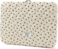 Puffy Laptop Sleeve 13 Inch Cute Quilted Laptop Protective Case Padded Floral Computer Sleeve for MacBook (A-Blue, 13 Inch)
