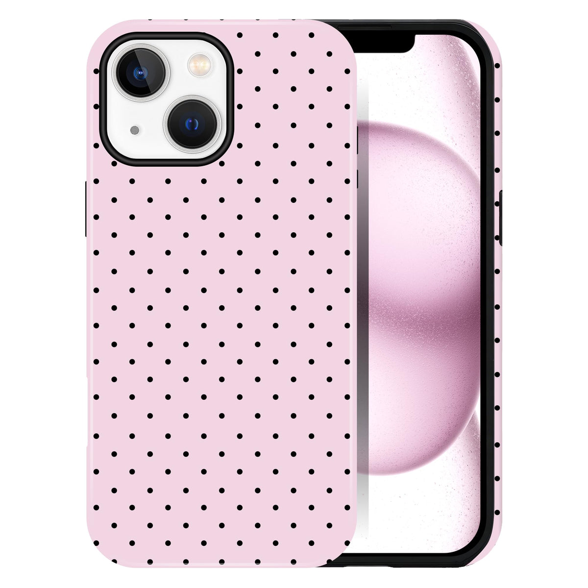 Polka Dot Pattern Phone Case for iPhone 13/14 6.1", Wine