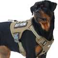 Auroth Tactical Dog Harness for Large Dogs No Pull Adjustable Pet Harness Reflective K9 Working Training Easy Control Pet Vest Military Service Dog Harnesses Army Yellow L