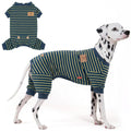 KYEESE Striped Dog Pajamas for Medium Large Dog Stretchy Onesie Daily Wear