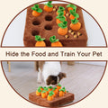 Interactive Dog Toys，Carrot Snuffle Mat for Dogs Plush Puzzle Toys 2 in 1 Non-Slip Nosework Feed Games Pet Stress Relief with 12 Carrots