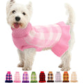 Dog Sweater Dress Plaid Knitwear for Small Dogs Girl Christmas Clothes