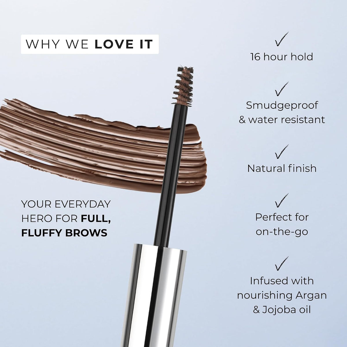 Wunderbrow Fluffy Brow Wax, 16 hour hold, Smudgeproof and Water resistant, Shade: Blonde