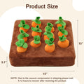 Interactive Dog Toys，Carrot Snuffle Mat for Dogs Plush Puzzle Toys 2 in 1 Non-Slip Nosework Feed Games Pet Stress Relief with 12 Carrots
