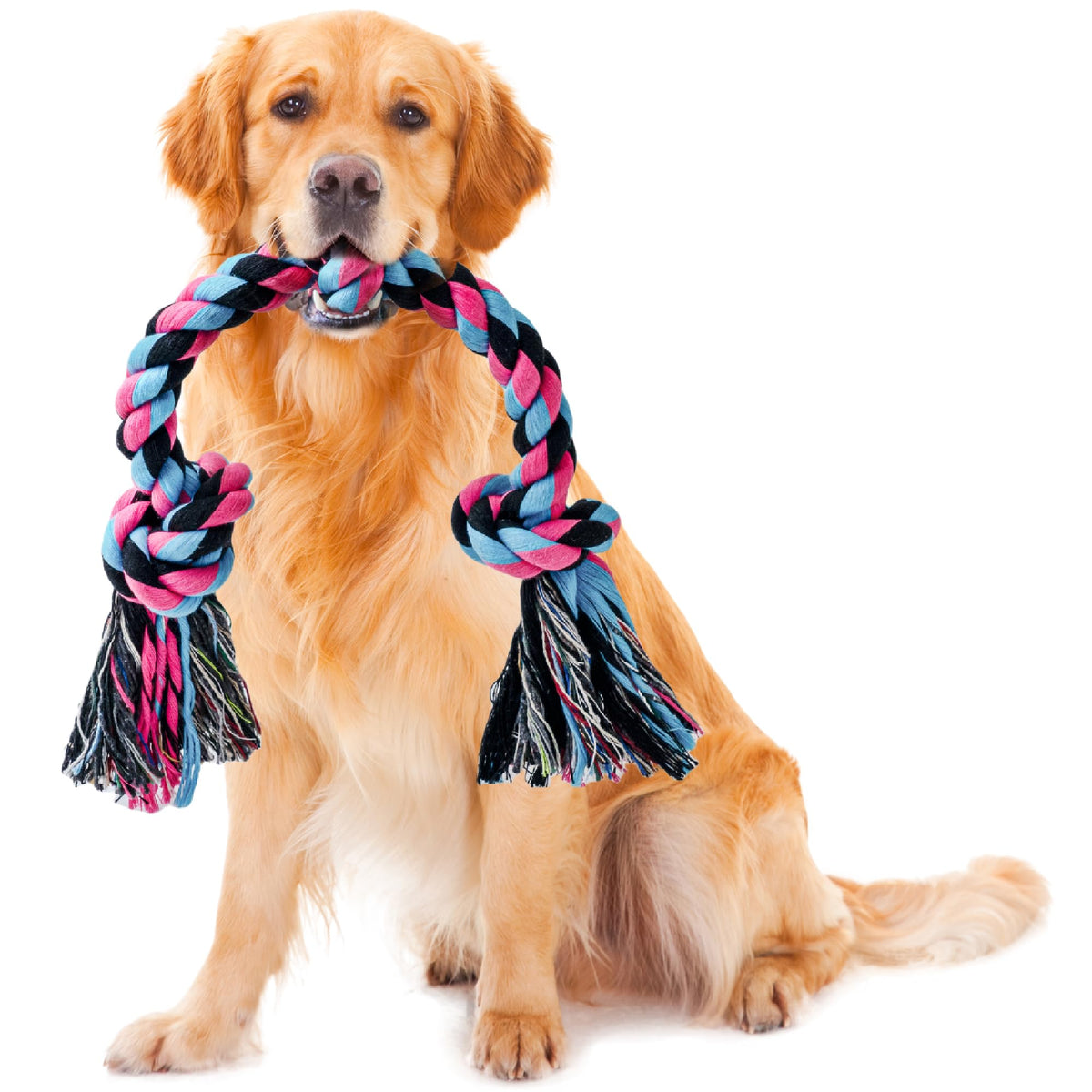 SHARLOVY Large Tough Chew Toys for Aggressive Chewers Large Breed,Heavy Duty Dental Rope Toys Kit for Medium Dogs,5 Knots Indestructible Cotton Puppy Teething Chew Tug Toy Set of 9